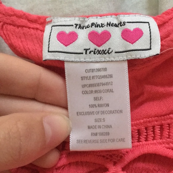 Coral Pink Blouse With Flare Sleeves - Picture 3 of 7